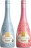 Tuscanini Italian Sparkling Grape Juice Gift Set, 25.3oz | Moscato & Rose Sparkling Grape Juice | Non Alcoholic Sparkling Juice | Imported from Italy | Kosher