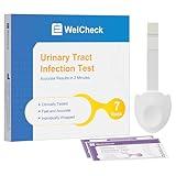 WelCheck UTI Test Strips, Urinary Tract Infection Test for Home Use, Quick Accurate Results in 2 Min, Detects Leukocytes & Nitrite, Individually Packaged, 7 Pack