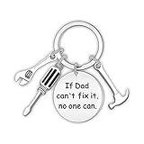 Father’s Day Gifts Dad Keychain From Son Daughter Children Dad Gifts Keychain for Stepdad Christmas Birthday Gifts for Men (If Dad Can't Fix It, No One Can)