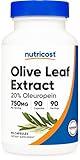 Nutricost Olive Leaf Extract (20% Oleuropein) 750 MG, 90 Capsules - Non-GMO, Gluten Free