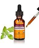 Herb Pharm Organic Ashwagandha Liquid Extract, Alcohol-Free: Mood Support Supplement, Vegan Ashwagandha Root Glycerite, Tasty Non-Bitter Adaptogen Extract for Adults, Non-GMO, 1 Oz