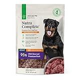 ULTIMATE PET NUTRITION Nutra Complete Raw Freeze Dried Dog Food, Veterinarian Formulated with Antioxidants, Prebiotics & Amino Acids (1 Pound, Pork)