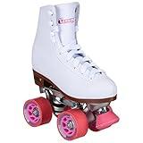 CHICAGO Skates Premium White Quad Roller Skates for Girls and Women Beginners Classic Adjustable High-Top Design for Indoor or Outdoor Skates and Roller Derby