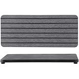 NiuYichee 2 PCS Water Absorbent Diatomite Coasters (9.5" x 4"), Grooved Design, Water Absorbing Stone Used for Hand Soaps & Plants & toiletries in The Modern Home