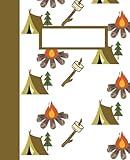 Camping Themed Composition Notebook For Outdoor Enthusiasts, Hikers, Nature Lovers, 100 College Ruled Pages Journal