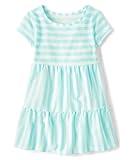 The Children's Place,Girls,Casual Everday Short Sleeve Dresses,Seagrove Stripe,Medium