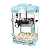 West Bend Stir Crazy Movie Theater Popcorn Popper, Gourmet Popcorn Maker with Nonstick Popcorn Kettle, Measuring Tool and Scoop , 4 Qt, Blue