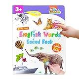 ZeenKind English Learning Talking Book for Kids 2 3 4 5 6 Years Old, 300+ Words Interactive Audio Sound Books for Toddlers, Early Learning Educational Electronic Musical Toy