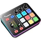 MAONO Gaming Audio Mixer, Audio Interface with Pro-preamp, RGB, Bluetooth, 48V Phantom Power for Live Streaming, Podcasting, Content Create, Gaming MaonoCaster G1 NEO (BLACK)