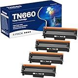 TN660 Toner Cartridge Replacement Compatible for Brother TN 660 TN-660 TN630 High Yield to use with HL-L2380DW HL-L2320D HL-L2340DW DCP-L2540DW MFC-L2700DW MFC-L2720DW Printer (Black, 4 Pack)