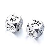 2 Pcs Anniversary Date Night Gifts for Couples Food Dice Christmas Birthday Gifts for Husband Wife Boyfriend Girlfriend Valentines Day Gifts for Him Her Funny Gifts for Men Women Couples Gift Ideas