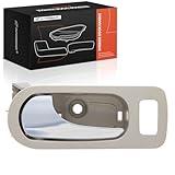 A-Premium Front Left Driver Side Interior Door Handle Compatible with Buick Allure 2005-2009, Lacrosse 2005-2009, Beige Housing with Zinc Chrome Lever, Replace# 15257305
