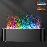 Colorful Flame Fire Diffuser Humidifier, Ultra-Quiet Aroma Essential Oils Aromatherapy Diffusers for Large Room, Bedroom, Office (Timeable, Waterless Auto off-150ml)