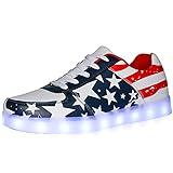 SANYES USB Charging Light Up Shoes Sports LED Shoes Dancing Sneakers SYDB551-Star-45