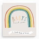 Lucy Darling Baby Memory Book – Little Rainbow | First 5 Years Journal & Photo Album | Gender-Neutral Milestone Keepsake for Baby Boy or Girl | New Mom Gift