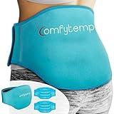 Comfytemp Ice Pack for Back Pain Relief, 2 Packs, FSA HSA Approved, Reusable Gel Lower Back Wrap Ice Brace for Sciatica Injuries, Hot Cold Compression for Lower Lumbar, Waist, Men Women Surgery Gifts