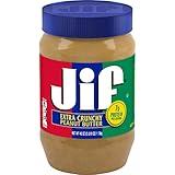 Jif Extra Crunchy Peanut Butter, 40 Ounces, 7g (7% DV) of Protein per Serving, Packed with Peanuts for Extra Crunch, No Stir Peanut Butter