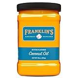 Franklin’s Gourmet Popcorn Butter Flavored Coconut Oil - 30 oz- Zero Trans Fat - Vegan & Gluten Free Movie Theater Popcorn Butter Oil