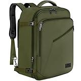 MATEIN Expandable Air Travel Backpack, Light Weight Carry on Backpack with Trolley Sleeve, Water Resistant Daypack Hiking Backpack, Gifts for Men who Like to Travel, Dark Green