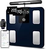 GE Smart Scale for Body Weight: 8-Electrode Digital Bathroom Scale for Body Weight Fat BMI Muscle Mass Full Body Composition Analyzer 27 Measurements Bluetooth Highly Accurate Weighing Scale, 400 lbs