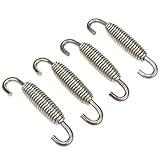 AUTUT Motorcycle Exhaust Muffler Spring Stainless Steel Spring Hooks, 58mm Total Length, Pack of 4