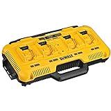 DEWALT 20V MAX* Charger, 4-Port, Rapid Charge (DCB104) , Black/Yellow