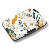 Atufsuat Card Holder Credit Cards Holder for Women RFID wallet women Business Card Holder Wallet Mini Aluminum Card Wallet RFID Blocking Slim Metal Hard Card for Women, Pictorial Motifs