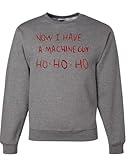 Wild Bobby Die Hard Now I Have a Machine Gun Ho ho ho Christmas Unisex Crewneck Sweatshirt, Heather Grey, Large