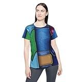 Colorful Denim-Inspired Women Sports Jersey, Trendy Casual Wear, Gift for Her, Summer Style, Sporty Apparel, Denim Shirt