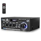 Daakro AK45 Stereo Audio Amplifier,Rated Power 40W Home 2 Channel Wireless Bluetooth 5.0 Power Amplifier System, Home Amplifiers FM Radio, USB, SD Card, w/Remote Control Home Theater Audio System