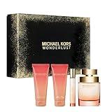 Michael Kors Wonderlust for Women - 4 Pc Gift Set 3.4oz EDP Spray, 3.4oz Body Lotion, 3.4oz Shower Gel, 0.33 oz EDP Spray