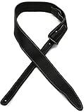 Fender Artisan Crafted Leather Guitar Strap, Guitar Accessories, 2in, Black