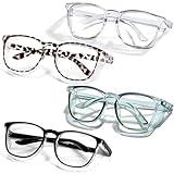 SQIMZAR 4 PCS Safety Glasses Goggles For Women Nurses Protective Eyewear,Anti Fog Safety Goggles