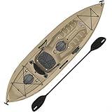 "Lifetime Muskie Angler Sit-On-Top Kayak with Paddle, Tan, 120""" (90508)