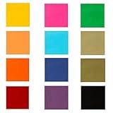 Exquiss 2400 Pcs Autumn Leaf Colors Fall Colors Tissue Paper Squares 2 Inch (12 Colors) for Fall Harvest Holiday Pompom St. Patrick's Day Craft Scrunch Art Tree Craft Leaf Art Paper Kids' DIY Craft