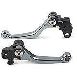 Adjustable CNC Dirt Bike Brake Clutch Levers Pivot for Suzuki RM 85 2002-2019, RM 125 2001-2008, RM 250 2001-2008, Titanium