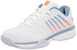 K-Swiss Men's Hypercourt Express 2 Tennis Shoe, Lucent White/Infinity/Scarlet Ibis, 10 W