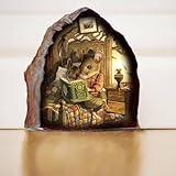 New 3D Mouse Hole Realistics Wall Sticker,Mouse in a Hole Wall Decal Fun Art, Water Proof Funny Wall Stickers for Bedroom Nursery Wall Decor，Paint, Wall Treatments and Supplies，Walls Décor，Stickers