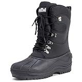 POLAR Mens Snow Hiking Mucker Duck Grafters Waterproof Saftey Thermal Boots - Black - US11/EU44 - YC0445