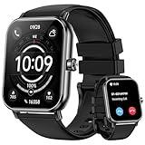 QONBINK Smart Watch for Men Women (Answer/Make Call) 1.85" HD Touch Screen Fitness Tracker, 120+ Sport Modes, 24/7 Heart Rate/Sleep Monitor/Pedometer/Calories, Fitness Watch for Android/iOS (Black)
