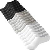Loucey No Show Socks Invisible Socks Men Women Cushioned Low Cut Ankle Sock for Running Gym Hiking, 9 Pairs(mix color Medium)