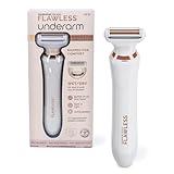 Finishing Touch Flawless Underarm Hair Removal Electric Razor Device, Designed to Shave and Contour Womens Sensitive Underarm Area, Cordless Groomer, Painless for All Skin Types