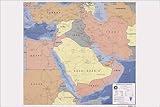 History Galore 24"x36" Gallery Poster, map of middle east iran iraq israel egypt 2003