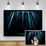 Yeele 20x10ft Stage Spotlight Backdrop Concert Live Blue Light Banner Photography Background Superstar Drama Play Music Show Discos Party Club Kids Birthday Adults Portrait Vinyl Wallpaper Studio Prop