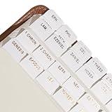 Idyllic Grace - Mini Bible Tabs, Gold Foil Lettering, Journaling, Small Bibles, Study Tool, 90 Tabs, Old and New Testament, Christian, Catholic, Apocrypha, Index Tabs, Glossy Laminated - Mini Sunday