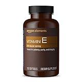 Amazon Elements Vitamin E, 400 IU, 100 Softgels, 100 days of supply (Packaging may vary)