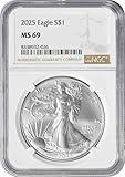2025 P $1 American Silver Eagle Dollar NGC MS69