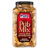 Utz Pub Mix, 42 Oz. Barrel, Savory Snack Mix with a Blend of Crunchy Flavors for a Tasty Party Snack, Resealable Container, Trans-Fat Free and Kosher Certified