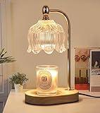 MEIXISUE Candle Warmer Lamp with Timer and Dimmer,Electric Gold Light Gifts for Women Melt Wax Warmer Lamp with 2 Bulbs for Candle Jars House Warming New Home Decor Bedroom