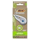 BIC Ecolutions Wite-Out Brand Correction Tape, 19.8 Feet, 2-Count Pack, Correction Tape Made from 56% Recycled Plastic